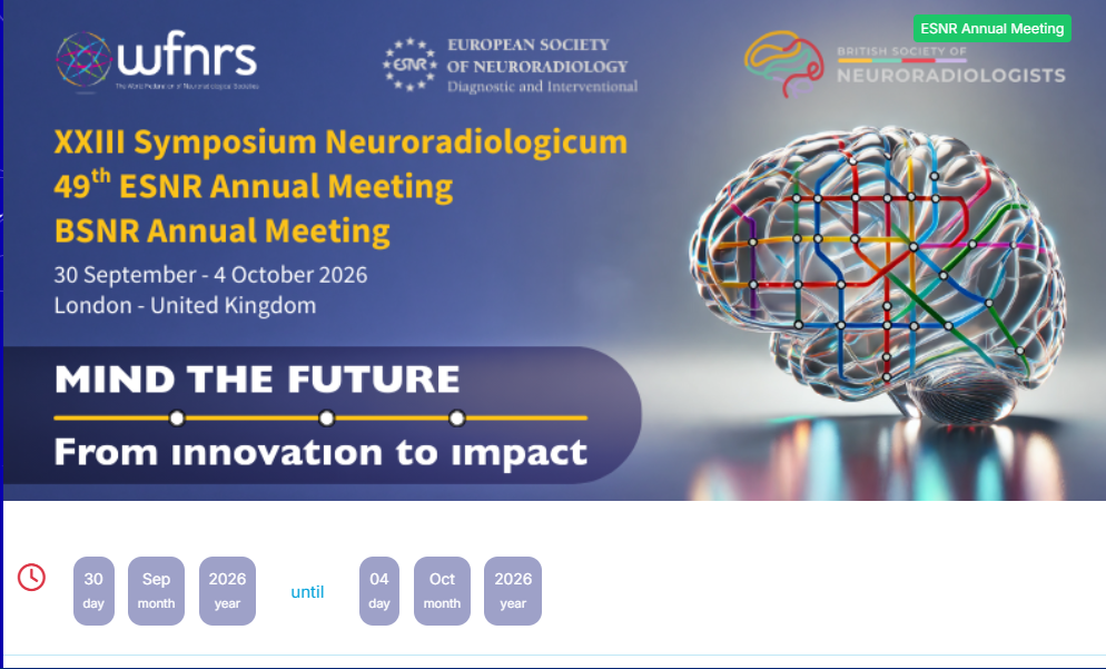 XXIII Symposium Neuroradiologicum & 49th ESNR Annual Meeting & BSNR Annual Meeting